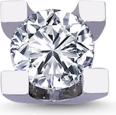 Produktbild von 0,20 Carat Herren Diamant Solitär EinStein Ohrringe in 585`er Weißgold