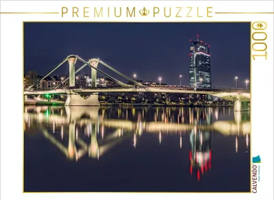 Produktbild von CALVENDO Puzzle Frankfurt - Flößerbrücke | 1000 Teile Lege-Größe 64 × 48 cm Foto-Puzzle für glückliche Stunden