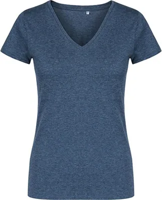 Produktbild von X.O V-Ausschnitt T-Shirt Damen, Marineblau-Melange, XL