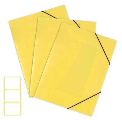 Produktbild von Dokumentenmappen A4 Eckspannermappe 3 Stück Gelb