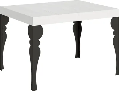 Produktbild von Ausziehbarer Tisch 80x120/204 cm Paxon White Ash Anthrazit Gestell