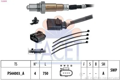 Produktbild von FACET 10.8204 Beheizt Planarsonde Lambdasonde für VW GOLF VI (5K1) 750mm