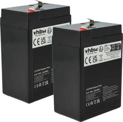 Produktbild von vhbw 2x Akku Bordbatterie für Wohnwagen, Boot, Camping, Wohnmobil (6 Ah, 6,4 V, LiFePO4)