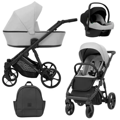 Produktbild von Kunert Arizo 3-in-1 Kombikinderwagen Grey mit Babyschale