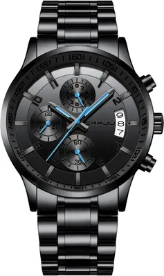 Produktbild von Fur Herren wasserdicht, Chronograph, Edelstahlarmband, analog, Quarz, Business mit Datum