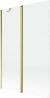 Produktbild von Mexen Mist Duschwand 2-flügelig 120 x 150 cm, transparent, gold gebürstet - 8A9-120-011-55-00