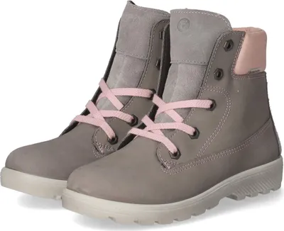 Productafbeelding van Ricosta veterschoenen THEA voor kinderen, gemaakt van ruw leer, grijs, maat 28