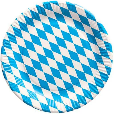 Produktbild von Papstar Pappteller Bayrisch Blau 23cm Durchmesser 50 Stück
