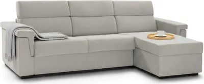Produktbild von Ganzaria - Schlafsofa mit Ottomane, 285x160 cm Beige, Abnehmbar  Italy