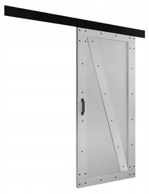 Produktbild von KierMoebel Schiebetür Komplettset ADIO 4, Wohnzimmer Schiebetür Weiß 96x205x3,2 cm