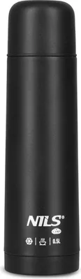 Image de Thermos 500 ml Noir - Bouteille isotherme de voyage