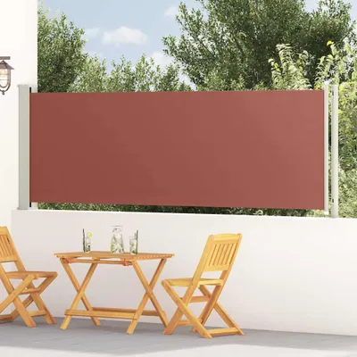 Image de Marquise latérale extensible 117x600 cm brun