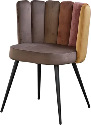 Produktbild von KAWOLA Stuhl JADA Esszimmerstuhl Velvet braun Fuß schwarz