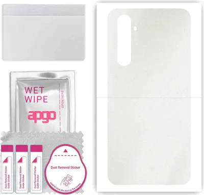 Produktbild von apgo Rückseite Schutzfolie, Skin, kompatibel mit Realme X50 Pro 5G, Hinten Displayschutzfolie aus Vinylfolie, kratzfest, einfache Montage - Matt Transparent