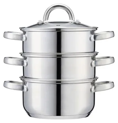 Produktbild von Cooks Professional Dampfgartopf aus Edelstahl, 3 Etagen | 18cm