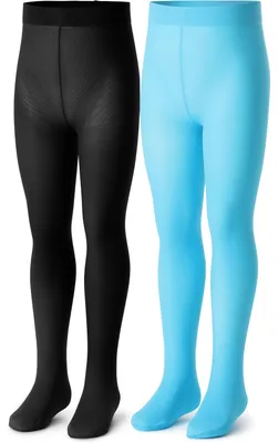 Produktbild von Bellivalini Kinder Strumpfhose Mikrofaser 2 Pack 40 DEN BLVFI1008 (Schwarz/Türkis (2Pack), 92-98)