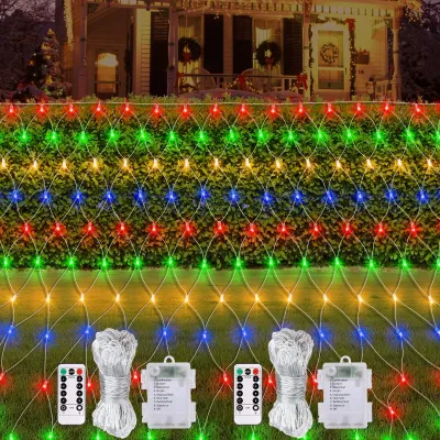 Zdjęcie produktu dla Świąteczne oświetlenie siatkowe z pilotem i 100 LED