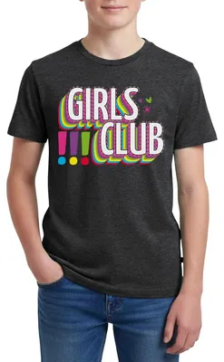 Produktbild von Spreadshirt Die Drei Ausrufezeichen Girls Club Teenager Premium T-Shirt, 158/164 (12 Jahre), Anthrazit meliert