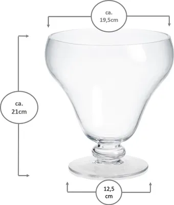 Produktbild von Dekorative Glasschale auf Fuß 21cm H.