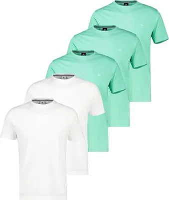 Produktbild von LERROS 5er Pack Basic T-Shirt Atmungsaktive Baumwolle, Logo Stitch Design, Normale Passform