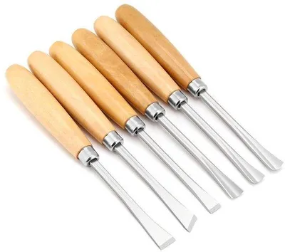 Produktbild von Professionelles Holzschlagwerkset, 6-teiliges Werkzeugset mit Holzbeiteln für Holzbearbeitung