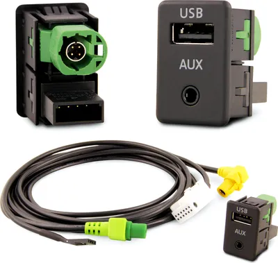 Image de Adaptateur de bloc USB AUX encastrable pour VW RCD RNS RNS RCD 300 310 315 510
