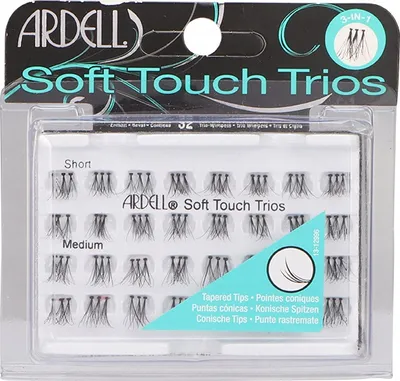 Obrázok produktu pre Ardell | Soft Touch Trios, trsy rias, 32 kusov, umelé riasy, predlžovanie rias