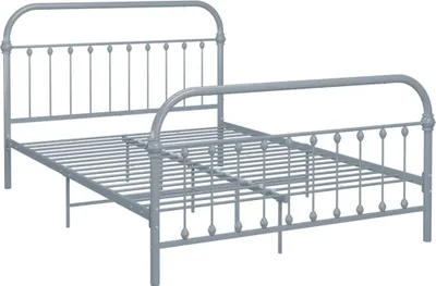 Produktbild von vidaXL Bettgestell Grau Metall 120x200 cm