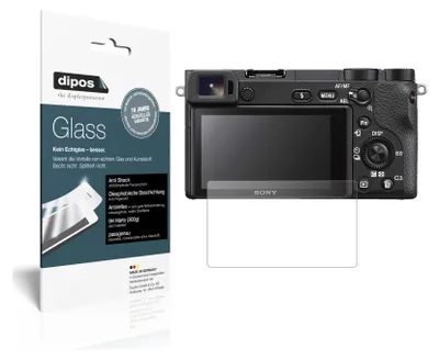 Produktbild von 1x Schutzfolie für Sony Alpha 6600 matt - Anti-Shock 9H Folie dipos Glass Kunststoffglas