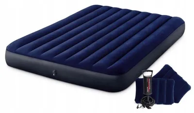 Image de Matelas gonflable double, 203x152 cm, avec coussins, en velours, INTEX 64765