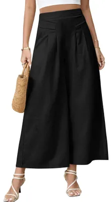 Produktbild von Damen Luftige Leinenhose mit Hoher Taille und Taschen