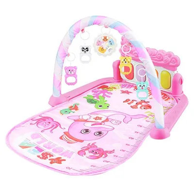 Imagen del producto de Dispositivo de gimnasia para bebés con elementos musicales: combina juego y aprendizaje, color rosa