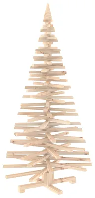 Imagen del producto de vidaXL Árbol de Navidad de madera KOTKA, 150 cm, madera maciza de pino, aspecto natural