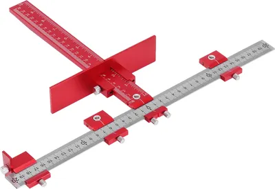 Obrázok produktu pre Hliníková zliatina, metrický/palcový prípravok na kovanie skríň, 5 mm vodidlo na vŕtanie, prípravok na šablónu rukoväte skrine