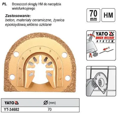Obrázek produktu pro Kulatá čepel nástroje Yato Hm