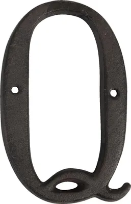 Produktbild von Clayre & Eef Eisen Buschstabe Q 13 cm Braun Eisen