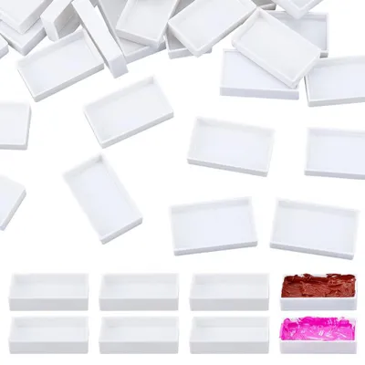 Aquarell-Halbnäpfe 60 Stück 7,2 ml weißer Kunststoff leer