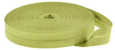 Schrägband Baumwolle Breite 14mm gefalzt pistaziengrün