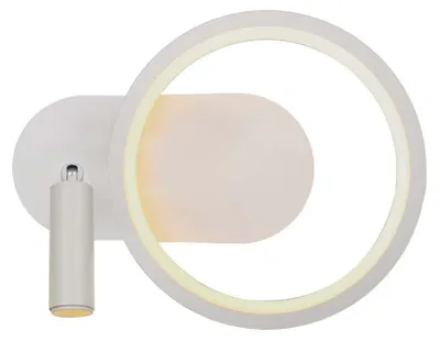 Produktbild von V-TAC VT-7906 LED-Wandleuchte, moderne runde Wandleuchte, 14 W, Metallgehäuse, weiß, 25 cm, Licht 4000 K – 14982