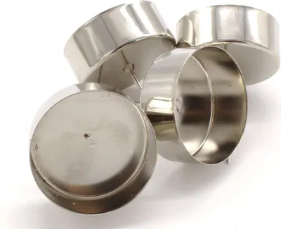 Produktbild von Teelichthalter Stecker 4 Stück aus Metall in silber