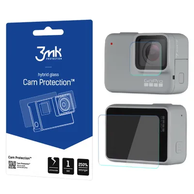 Produktbild von 3mk Display Hybridglas Cam Protection für GoPro HERO 7 White/Silver transparent 0,16mm