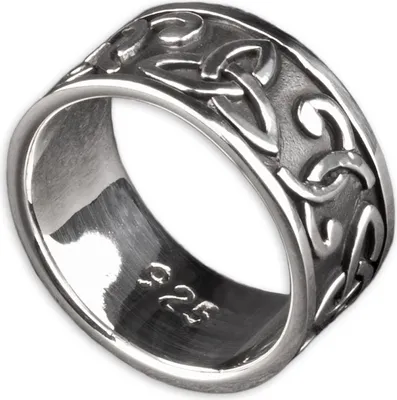 Produktbild von viva adorno Gr. 62 (19,7 mm Ø) Damen Ring Silberring Triqueta keltisch 925 Sterlingsilber SR10