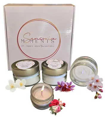 Duftkerzen-Set, 4 Sojakerzen, 48 g, 10 h Brenndauer, Geschenk
