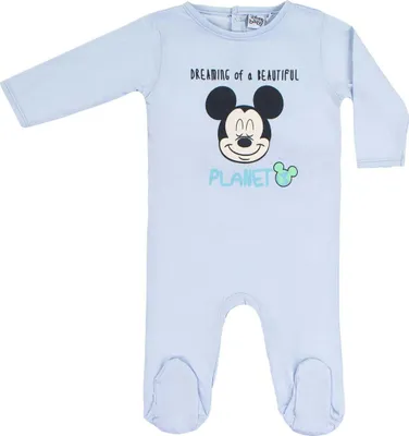 Produktbild von Disney Mickey Maus Strampler – Hautfreundlicher Baby Outfit aus Baumwolle 12 Monate Blau