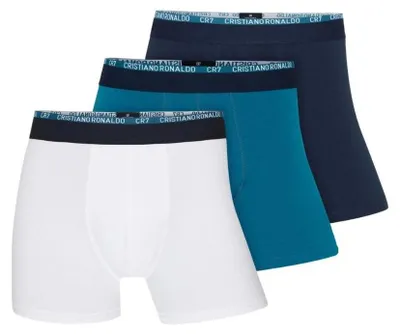 Produktbild von CR7 Boxershorts 3er-Pack – (Marineblau, Blau & Weiß)