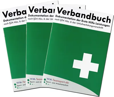 Produktbild von 3er-Pack Verbandbuch Erste Hilfe - Heraustrennbare Seiten nach DSGVO - DIN A5