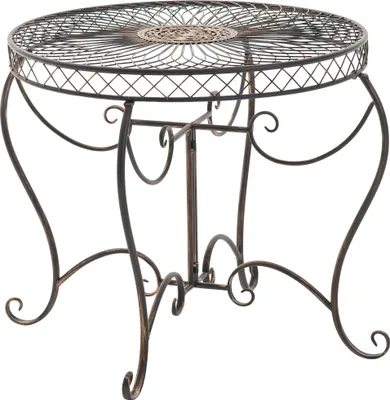 Produktbild von CLP Gartentisch Sheela aus pulverbeschichtetem Eisen wetterfest im Jugendstil bronze