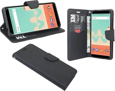 Produktbild von Wiko View Go Handyhülle Tasche Flip Case Smartphone Schutzhülle Schwarz