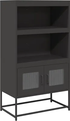 Produktbild von Highboard Schwarz 68x39x123 cm Stahl