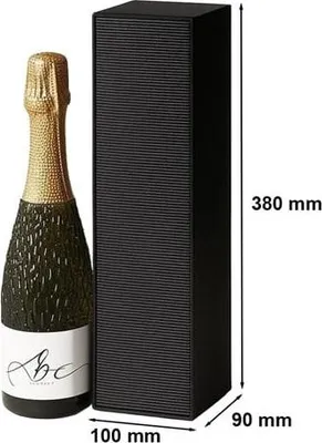 Zdjęcie produktu dla Pudełko Premium na wino karbowane 380x90x100mm